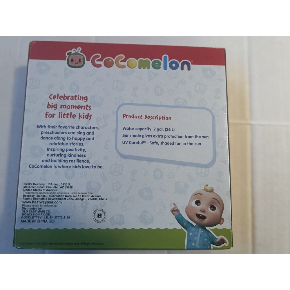 COCOMELON TODDLER BABY POOL NEW IN BOX POOL BESTWAY TODDLERS 40" 47 GALLONS - Picture 2 of 2